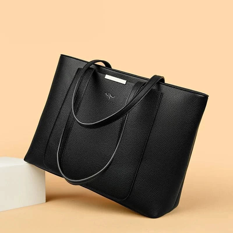 Solid Color Luxury Handbag Women Bags Designer HIgh Quality Leather Shoulder Bags for Women 2024 High Capacity Shopping Tote Bag - M & M Global