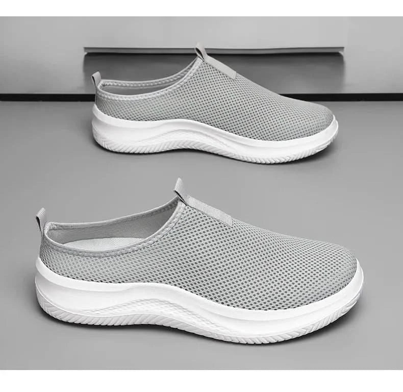 Men's Sneakers Comfortable Lightweight Soft Half Slipper Flat Running Shoes Outdoor Casual Sports Shoes Man Shoes - M & M Global