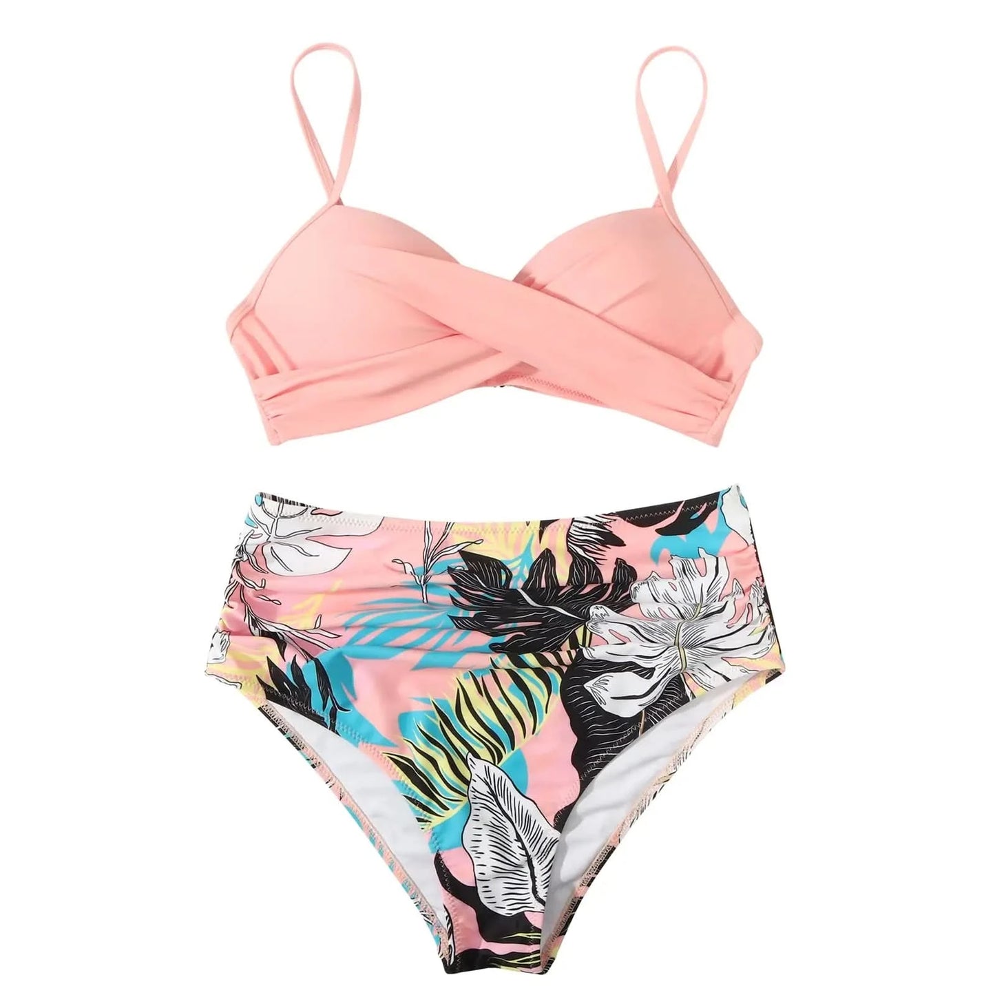 Vintage High Waist Bikinis 2025 Women Push Up Swimwear Printed Swimsuit Female Beachwear Summer Bathers Bathing Suit Swimming - M & M Global