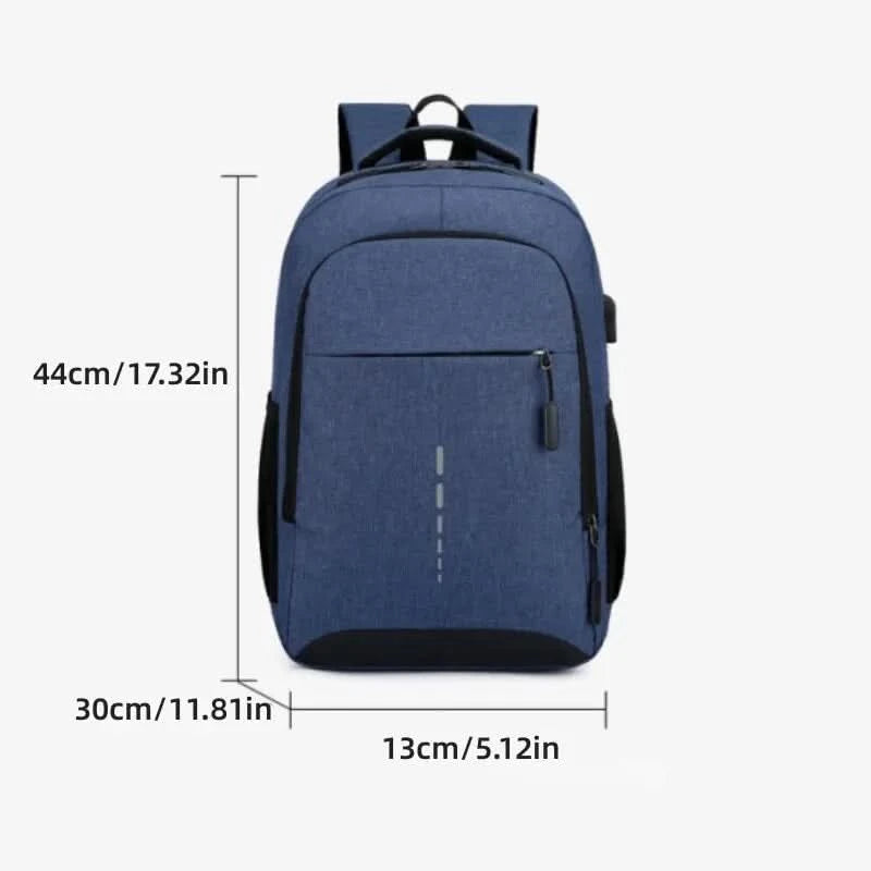 Mens BackPack LargeCapacity Simple Fashion Travel Female Student ComputerBag - M & M Global