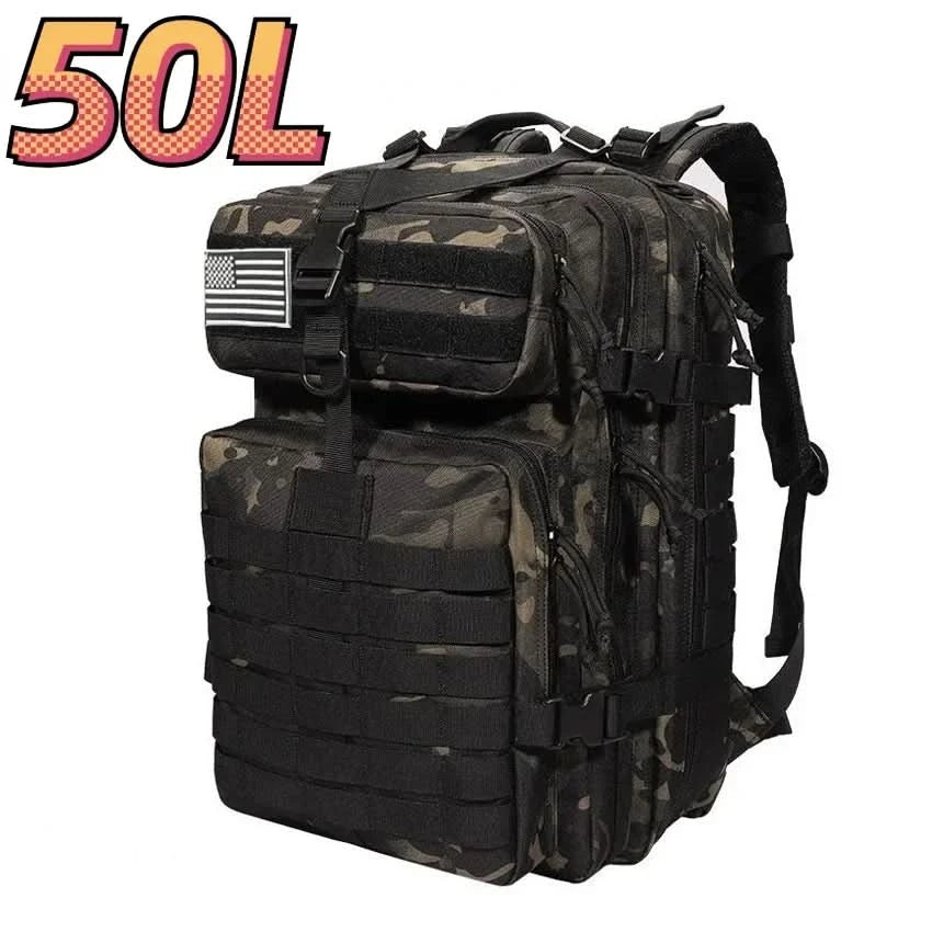 30L/50L 1000D Nylon Waterproof Trekking Fishing Hunting Bag Backpack Outdoor Rucksacks Tactical Sports Camping Hiking - M & M Global