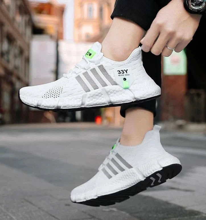 Breathable Mesh Men Shoes Trendy Lightweight Walking Flats Plus Size Male Tennis Sneakers Outdoor Running Fitness Shoes 2024 - M & M Global