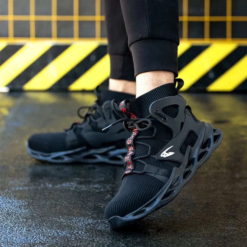 Steel Toe Shoes for Men Work Boots Lightweight Sneakers Indestructible Boots Anti-smash Anti-Punctur Construction Safety Shoes