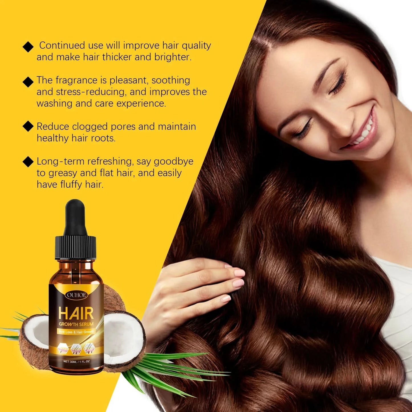 Hair Follicle Essence Deep Repair Damage Nourishing Growth Smoothing Oil Promote Regeneration Hydrate Fixing Dense Hair Products - M & M Global