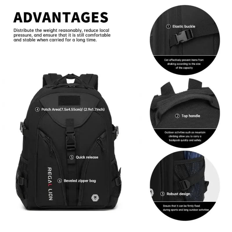 Men's Backpack Multifunctional Travel Backpack Large Capacity Outdoor Sports Bag Adjustable Strap/Zipper Bag Tactical Bag Men - M & M Global