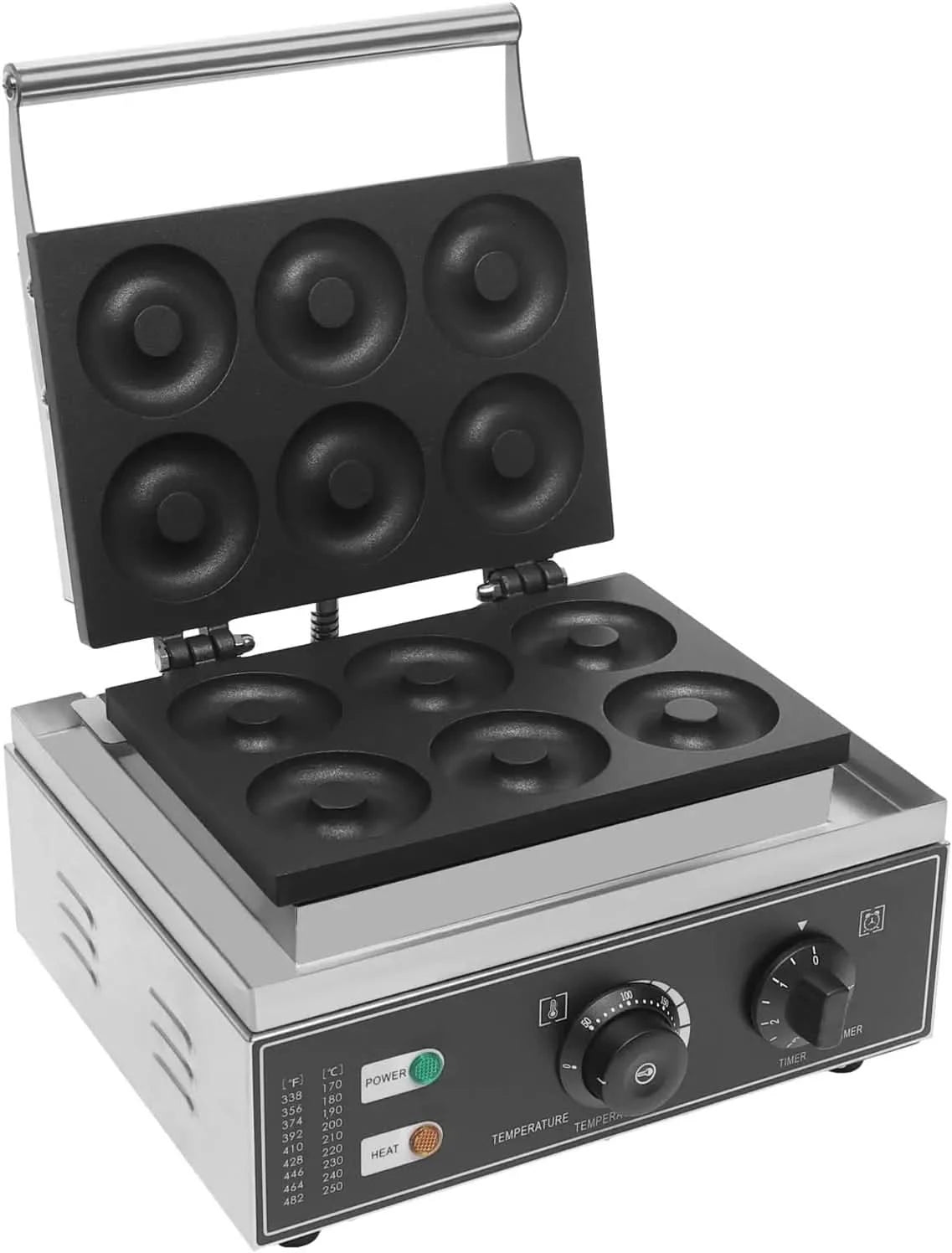 Commercial Electric Donut Machine,Waffle Donut Machine, Pancakes Maker Machine,6 Holes Double-Sided Heating,Non-stick Donut Make - M & M Global
