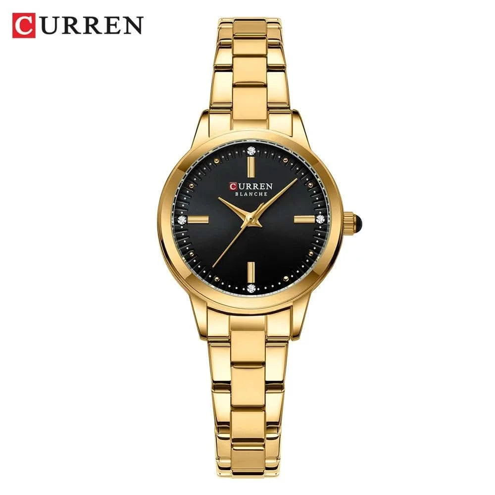 CURREN-Women's Simple Dial Wristwatch, Elegant and Charming Bracelet Quart Watches for Lady, Fashion Brand - M & M Global
