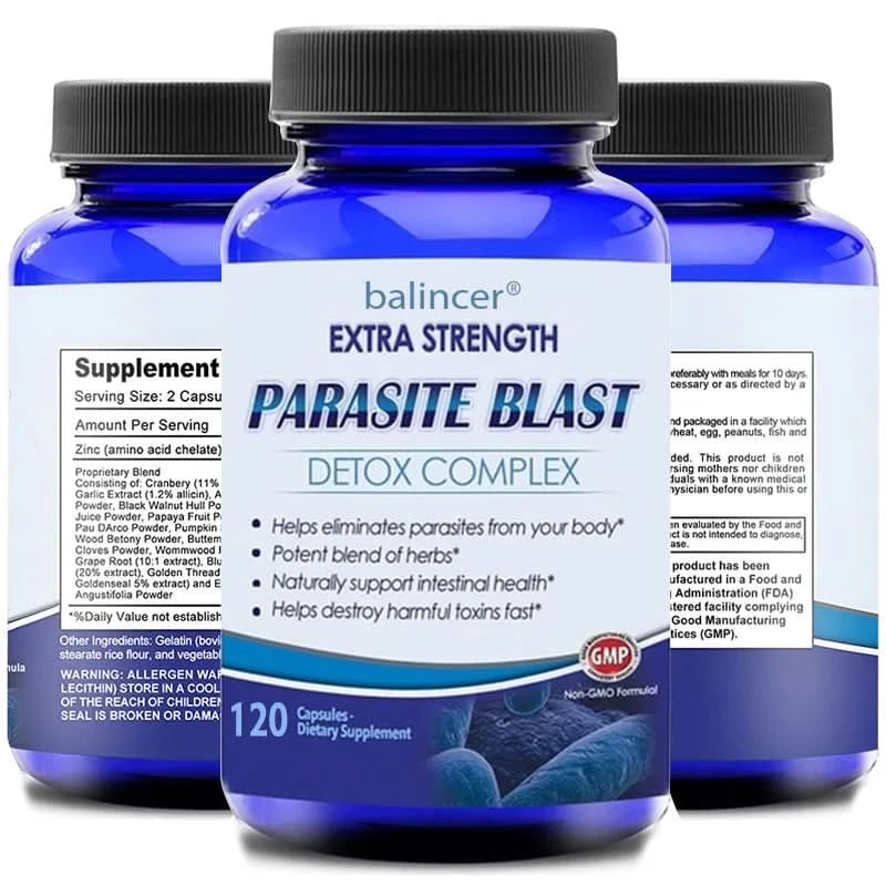 Parasite Cleanse Gut Detox Complex Supports Gut Cleansing - Removes Parasites From The Body and Helps with Immune Health - M & M Global