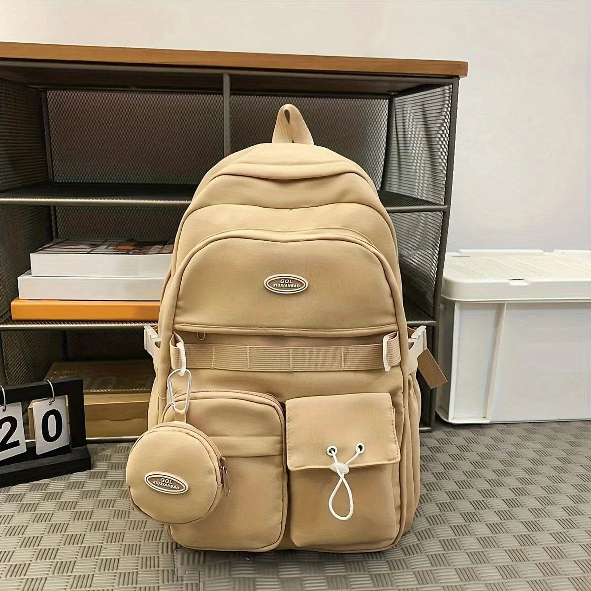 Backpack Simple Large Capacity Sports Travel Backpack Junior High School Leisure Backpack Tutorial Bag - M & M Global