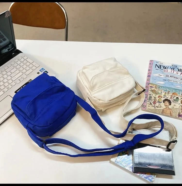 Fashion Small Canvas Crossbody Bags for Women 2025 Mini Shoulder Phone Purse Girl Student Cotton Cloth Mini Female Handbags Flap - M & M Global