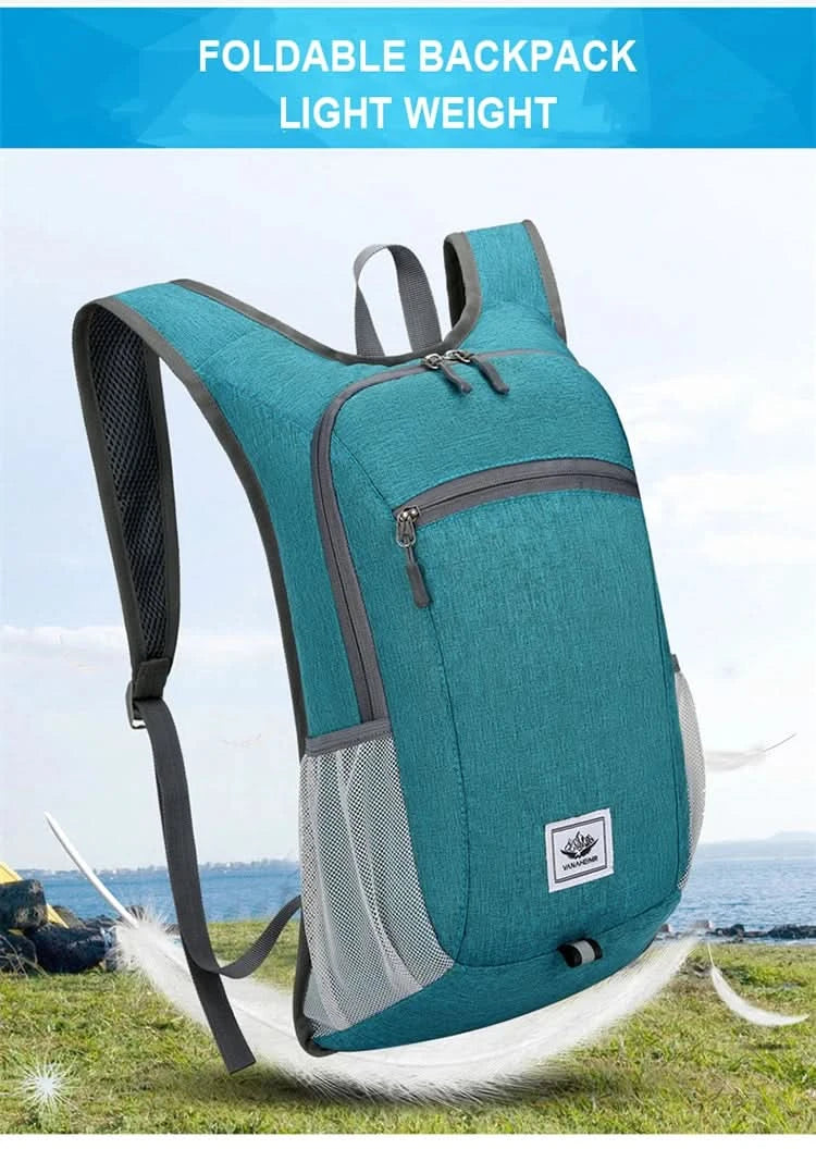 Portable Foldable Backpack,Men Women Ultralight Folding Bag,Outdoor Climbing Cycling Hiking Knapsack Travel Daypack - M & M Global