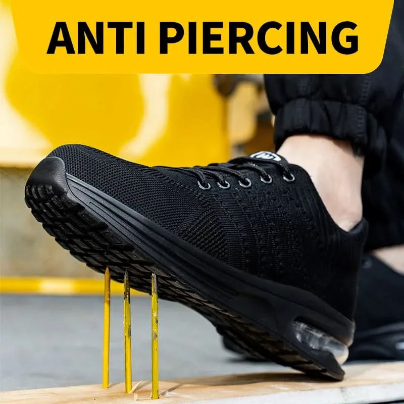 Men's Work Safety Shoes, Steel Toe Shoes, Puncture Resistant Impact Resistant Wear-resistant Outdoor Fashionable Sports Shoes