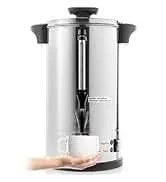 12-Cup Commercial Coffee Maker, Pour Over Drip Coffee Maker Brewer with 3 Lower Warmers and 3 Glass Decanters, Stainless Steel C - M & M Global