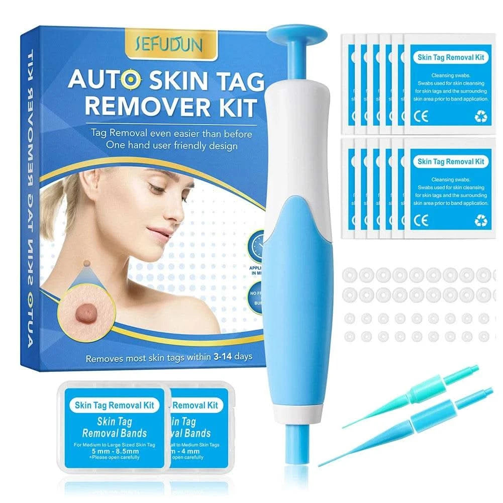 2 IN 1 Auto Micro Skin Tag Remover Device Standard And Micro Skin Tag Removal Kit Adult Mole Wart Remover Face Care Beauty Tools - M & M Global