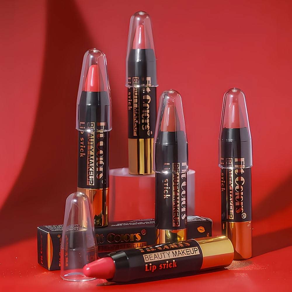 6pcs/set Creamy Long-lasting Lipstick, Matte Waterproof Non-stick Cup Automatic Lipstick Pen, Easter Holiday Party Gift - M & M Global
