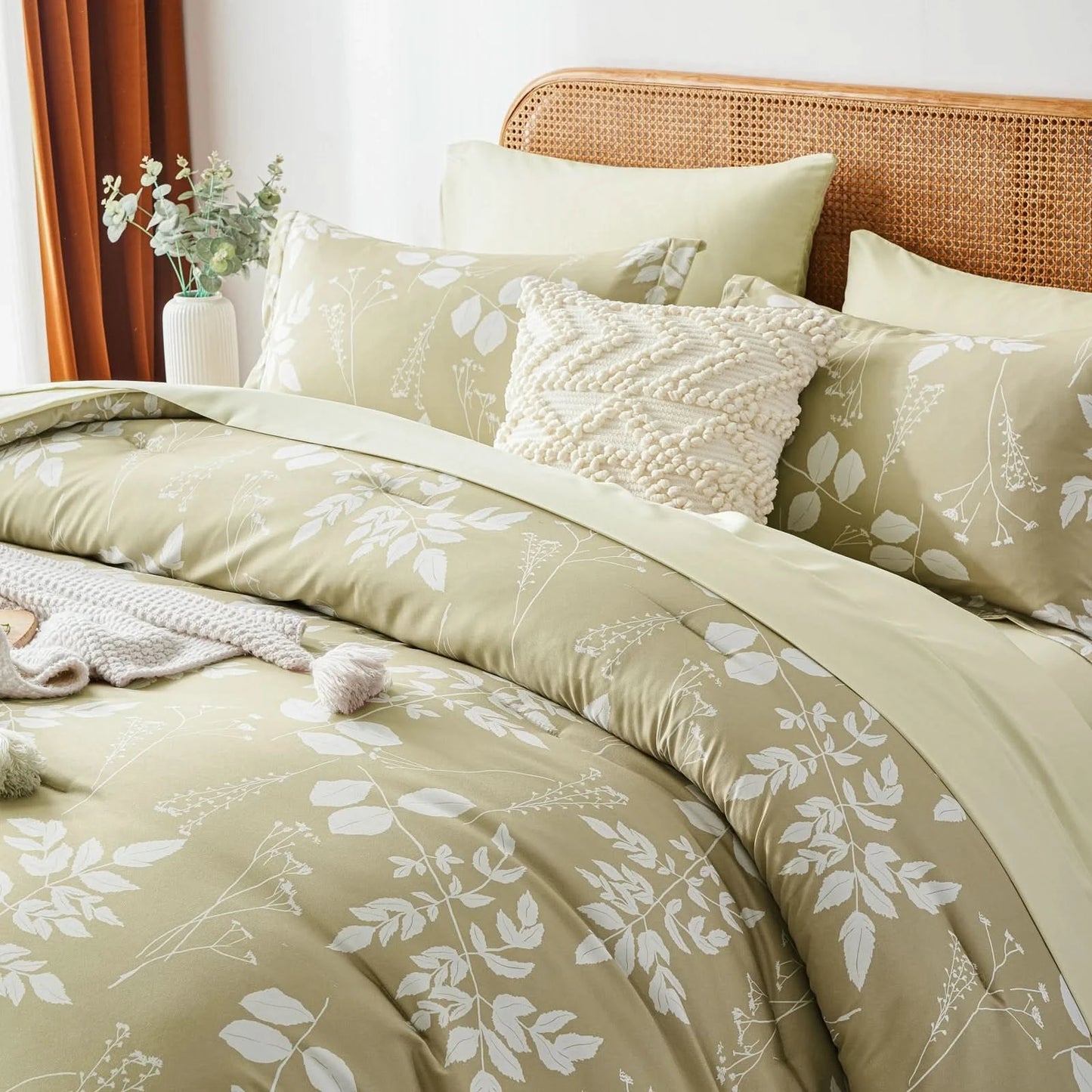 Blue bed with pillows and a blanket in a bedroom setting
Comfora Cozy Bedding Set
sage green bedding
white bedding set
comforter set queen
floral duvet cover
Comfora Cozy Bedding Set
plush comforter set cozy pack
ultra-soft all-season comforter and shams
luxury cozy bedding set online
warm textured comforter set King/Queen