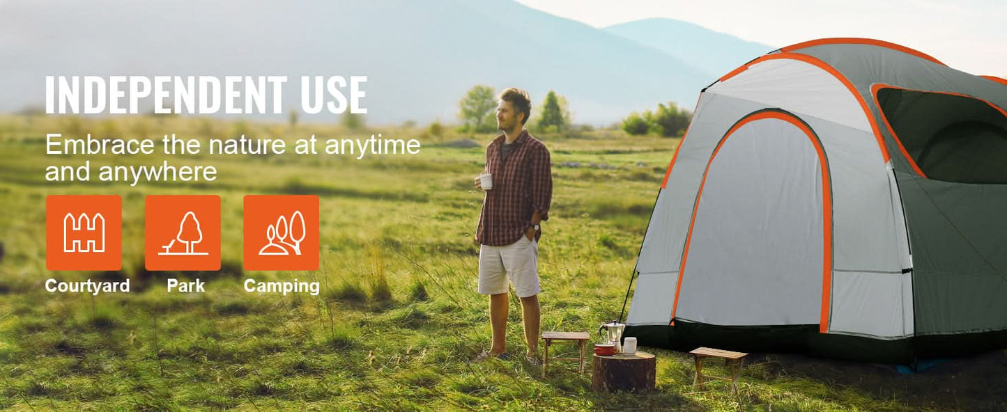 VEVOR SUV Camping Tent 8'-8' SUV Tent Attachment for Camping with Rain Layer and Carry Bag PU2000mm Double Layer Truck Tent
