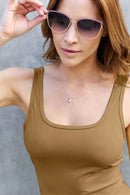 Basic Bae Full Size Square Neck Wide Strap Tank - M & M Global