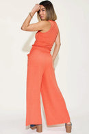 Basic Bae Full Size Ribbed Tank and Wide Leg Pants Set - M & M Global
