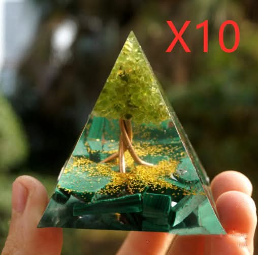 Pyramid Decoration Natural Crystal Gravel Energy Tower - M & M Global
