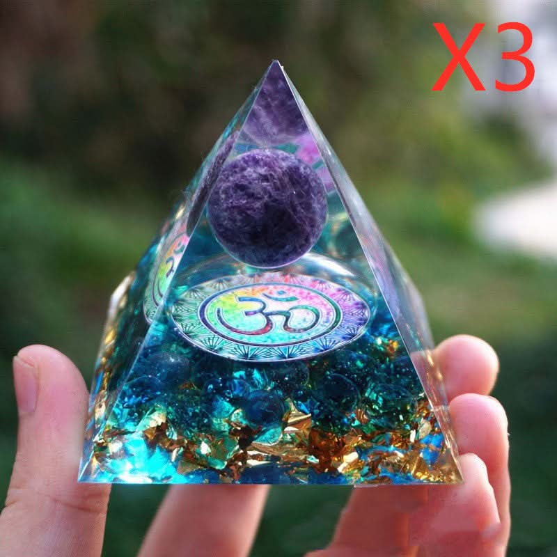 Pyramid Decoration Natural Crystal Gravel Energy Tower - M & M Global