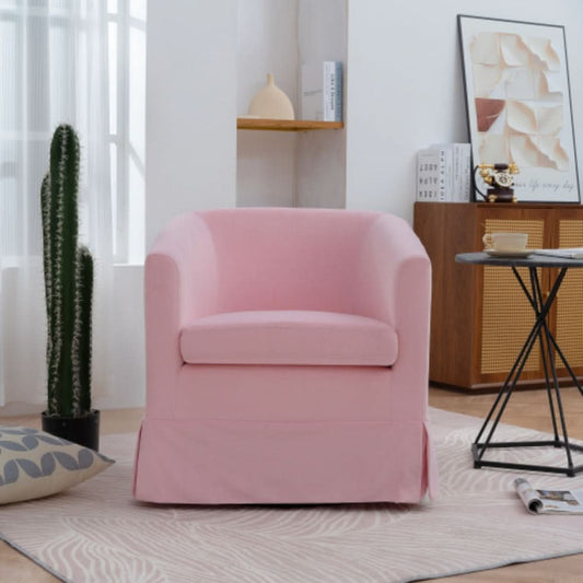 Stylish and Comfortable Pink Swivel Chair