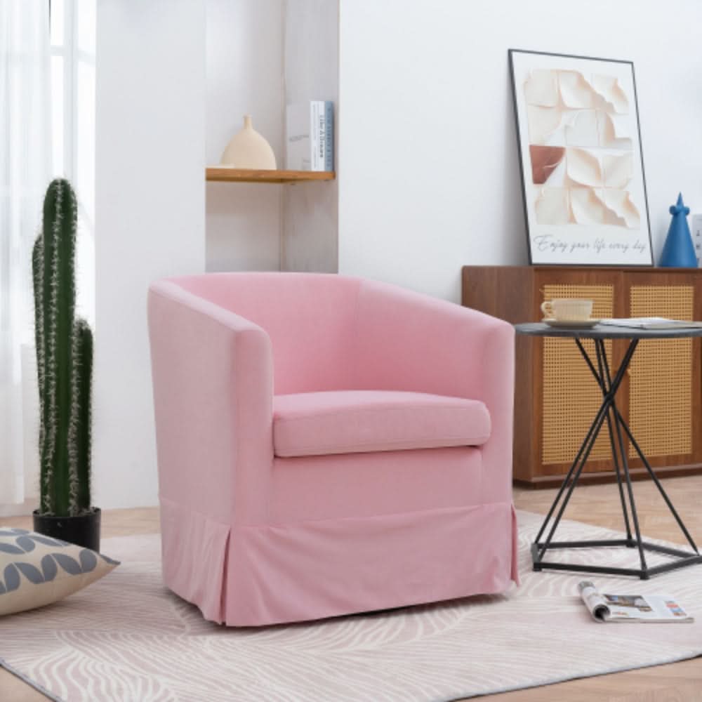 Stylish and Comfortable Pink Swivel Chair