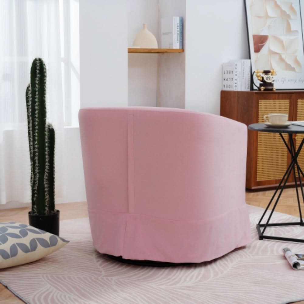 Stylish and Comfortable Pink Swivel Chair