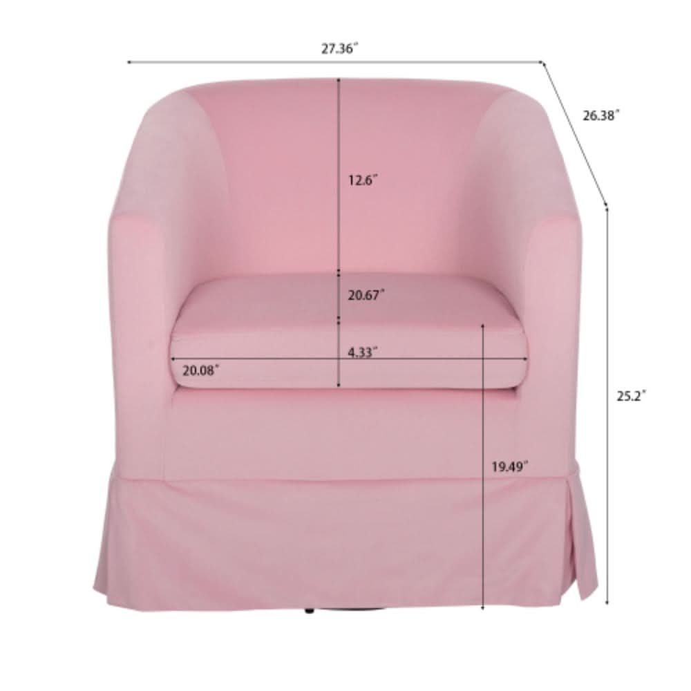 Stylish and Comfortable Pink Swivel Chair