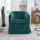 Stylish and Comfortable Green Swivel Chair