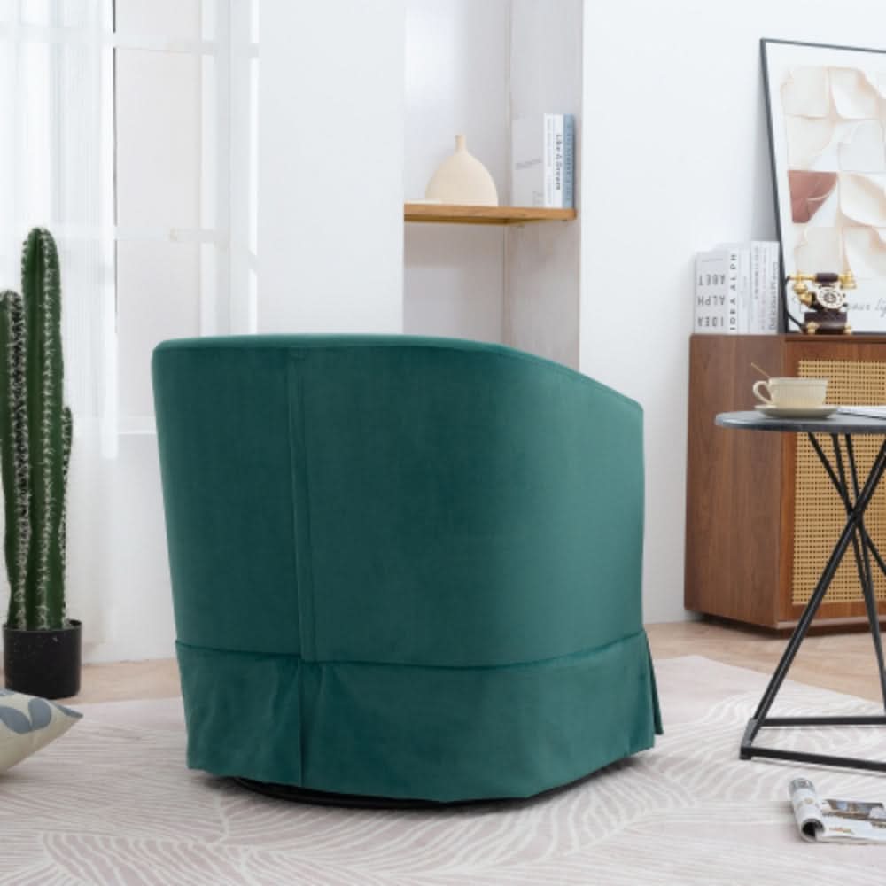 Stylish and Comfortable Green Swivel Chair