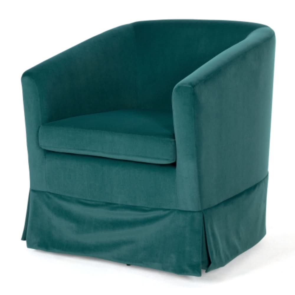 Stylish and Comfortable Green Swivel Chair