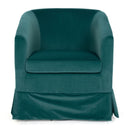 Stylish and Comfortable Green Swivel Chair