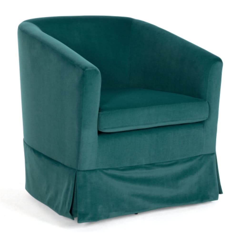 Stylish and Comfortable Green Swivel Chair