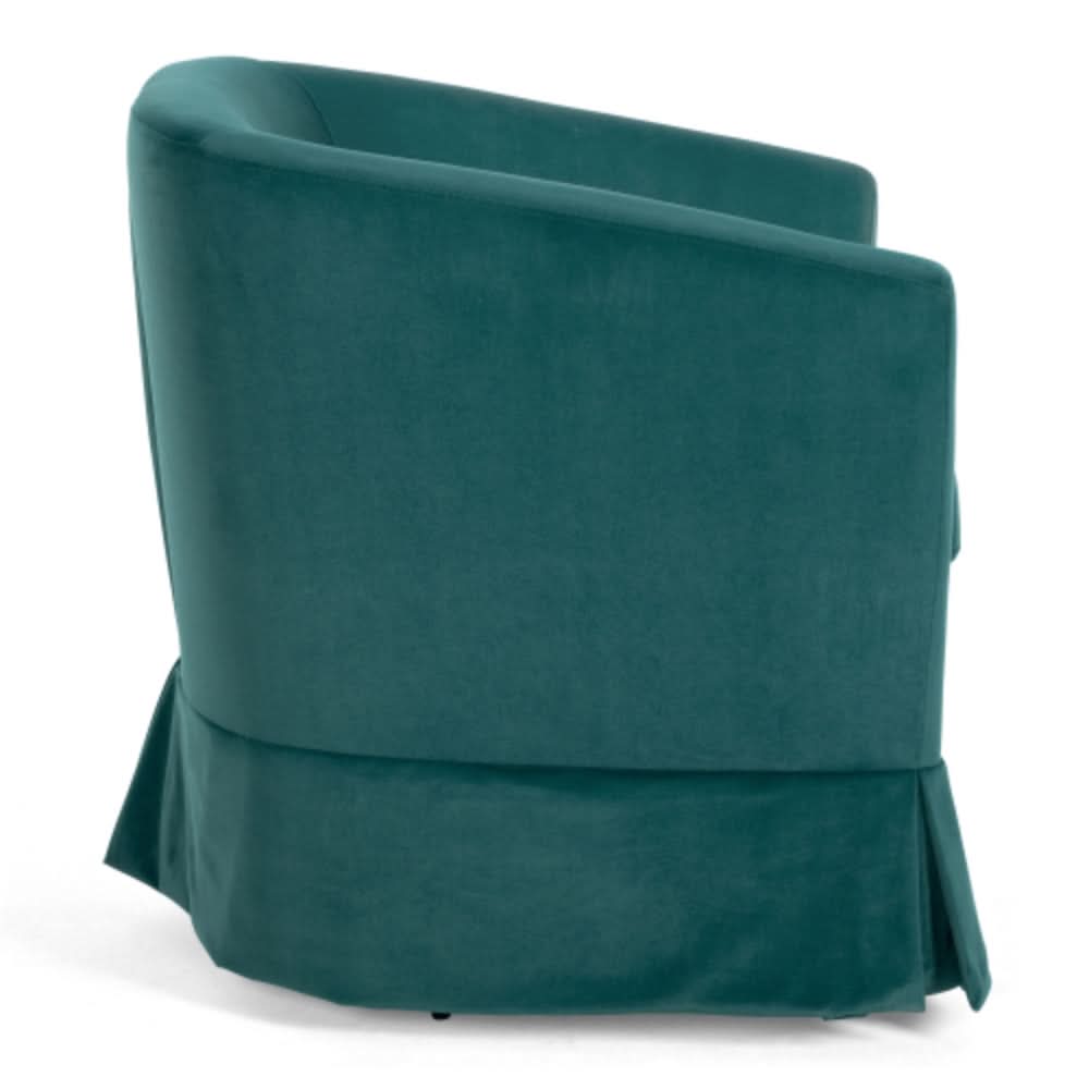Stylish and Comfortable Green Swivel Chair