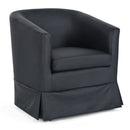 Black PU Wide Swivel Chair