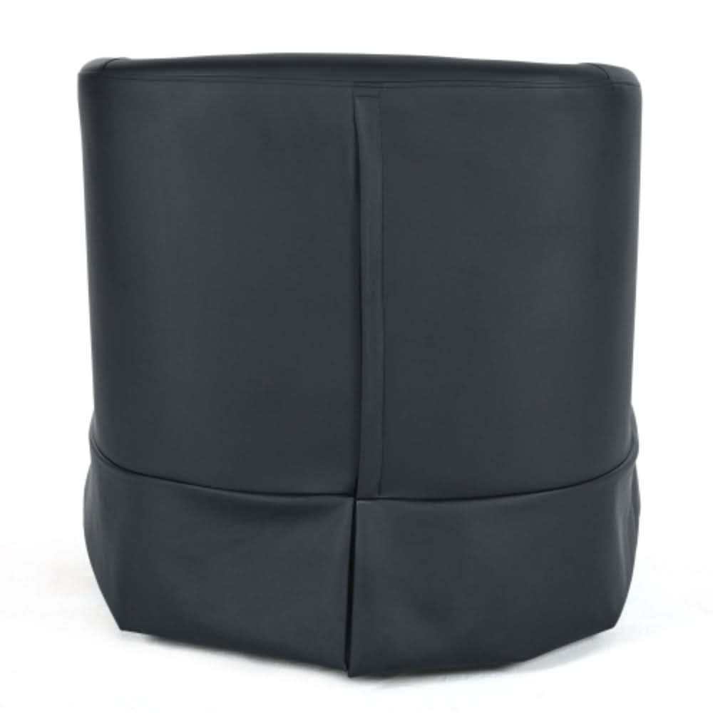 Black PU Wide Swivel Chair