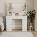 Smart Mirror Dressing Table with Drawers and Storage Cabinet