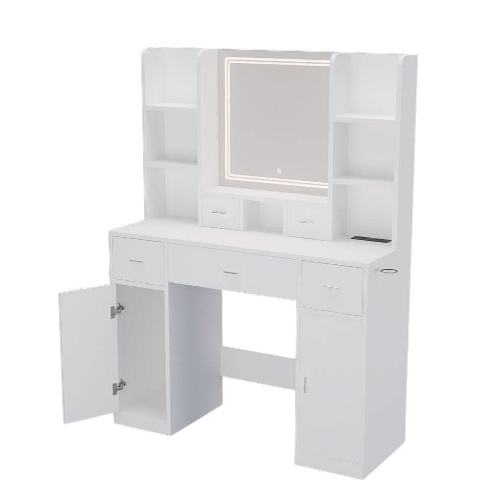 Smart Mirror Dressing Table with Drawers and Storage Cabinet