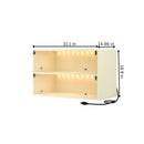 Off White Glass Door Shoe Box with RGB LED Light