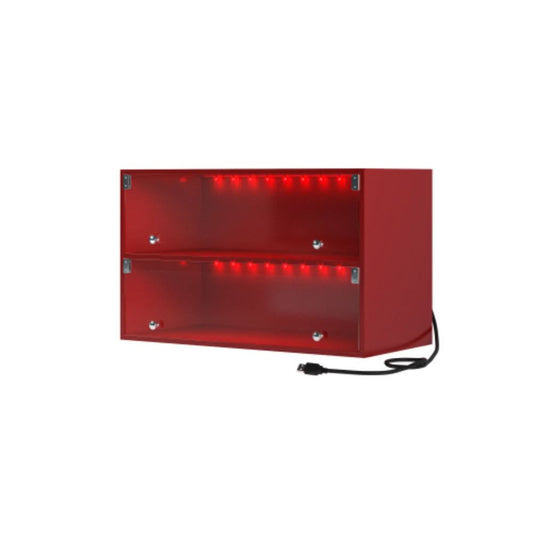 Red Glass Door Shoe Box with RGB LED Light