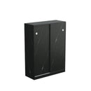 Stylish Marble Black Shoe Cabinet with Sliding Door