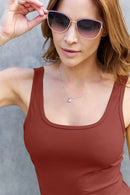 Basic Bae Full Size Square Neck Wide Strap Tank - M & M Global