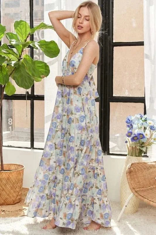 ADORA Bow Back Floral Cami Dress - M & M Global