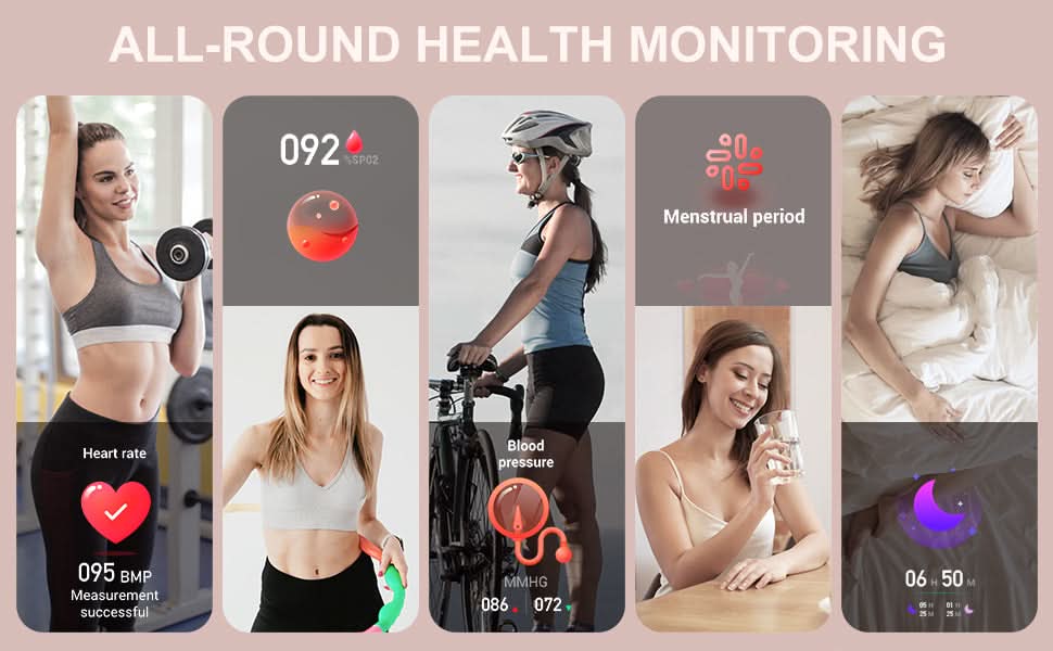 Smart Watch for Women (Answer/Make Call), Fitness Tracker for Android and iOS Phones Waterproof Smartwatch with 1.32" HD Full