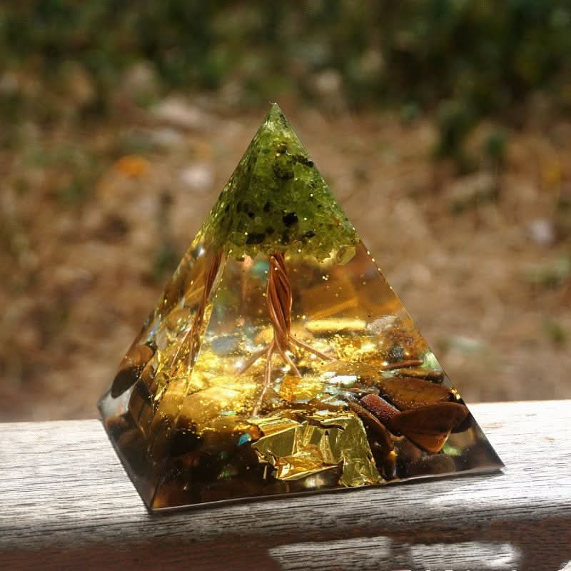 Pyramid Decoration Natural Crystal Gravel Energy Tower - M & M Global