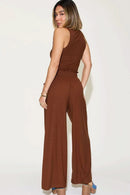 Basic Bae Full Size Ribbed Tank and Wide Leg Pants Set - M & M Global