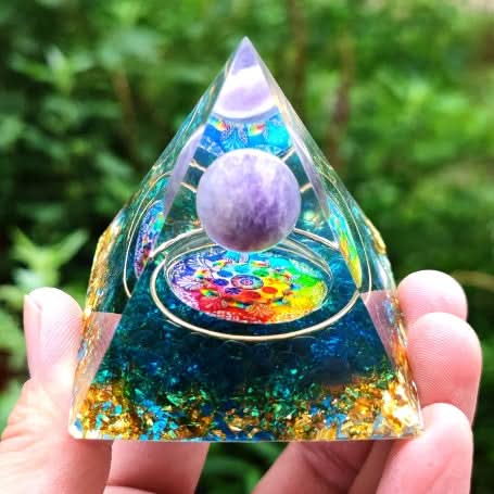 Pyramid Decoration Natural Crystal Gravel Energy Tower - M & M Global