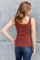 Basic Bae Full Size Square Neck Wide Strap Tank - M & M Global