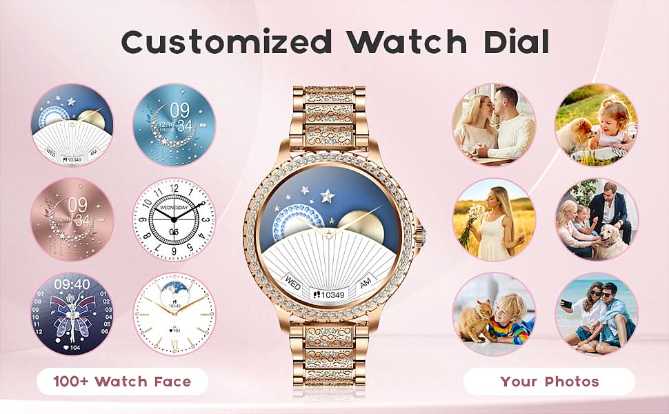 smart Watches for Women for Android and for iPhone Full Touch Screen Watch 100+ Sports Mode Fitness Tracker Watch